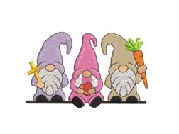 Mini Three Easter Gnomes Embroidery Design