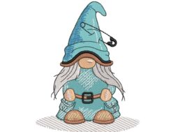 Safety Pin Gnome Embroidery Design