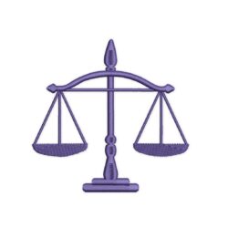 Scales Of Justice embroidery design. Scales Of Justice mini Embroidery