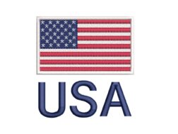 USA Mini Flag Embroidery Designs