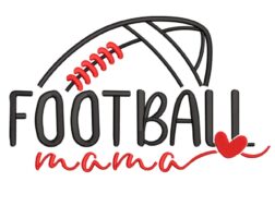 Football Mama Embroidery Design