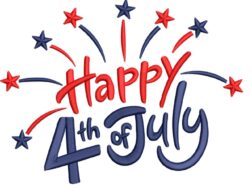 Happy 4th of July Embroidery Designs