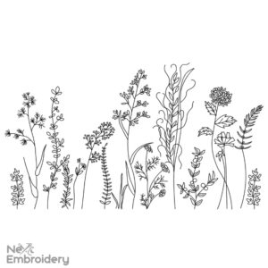 Wildflowers Machine Embroidery Design