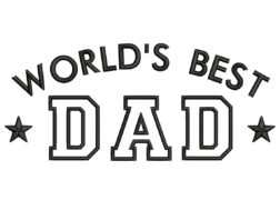Best Dad Embroidery Design
