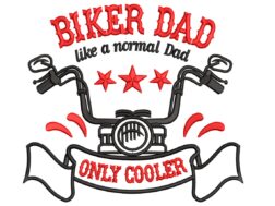 Biker Dad Embroidery Design