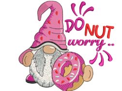 Donut Worry Gnome Embroidery Design