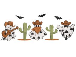 Halloween Cow Embroidery Design