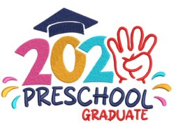 Preschool Graduate embroidery design