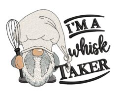 Whisk Taker Gnome Embroidery Design
