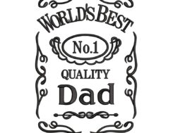 World Best Dad Embroidery Design