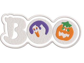 Boo Embroidery Design, Halloween Machine Embroidery, Nightmare