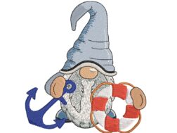Cruise Gnome Embroidery Design