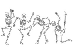 Dancing Skeletons Embroidery Designs