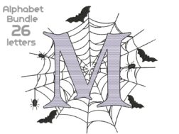 Halloween Alphabet Embroidery Design