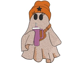 Mini Ghost Tumbler Embroidery Design, Halloween Ghost Embroidery Design, Boo Embroidery