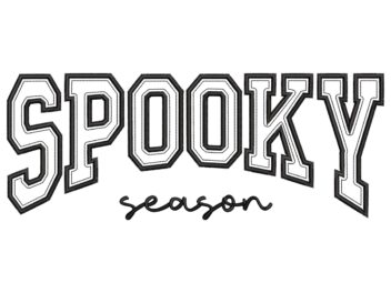 Spooky Season Embroidery Design. Halloween Machine Embroidery Design