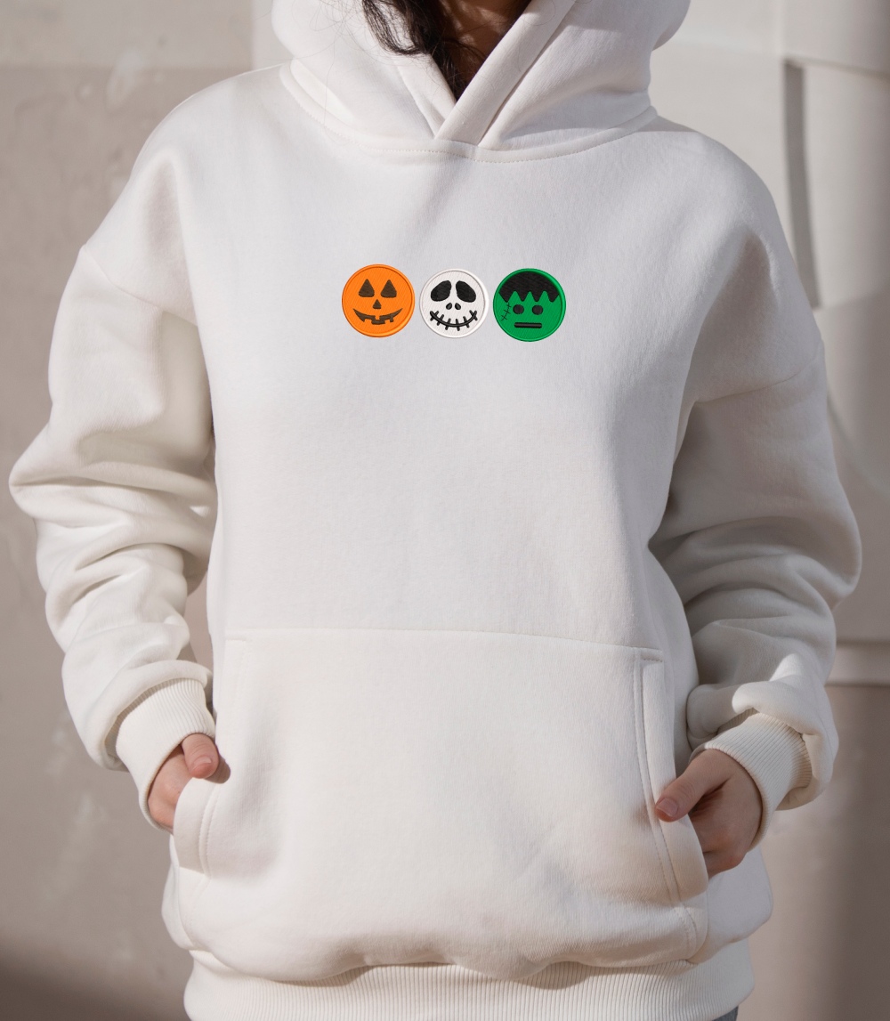 Halloween Cookie Sugar Embroidery Design, Spooky Cat Pumpkin Ghost Dessert Embroidery, Cute Trendy Machine Embroidery