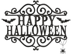 Happy Halloween Embroidery Design