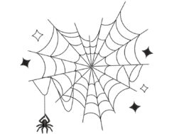 Web Heart Embroidery Design