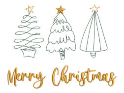 Christmas Trees Embroidery Designs