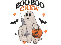 Boo Boo Crew Embroidery Design