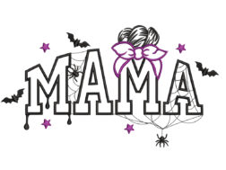 Halloween Mama Embroidery Design