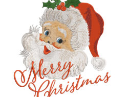 Merry Christmas Embroidery Design