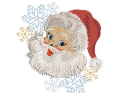 Snowflakes Santa Claus Embroidery Design