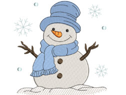 Snowman Machine Embroidery Design