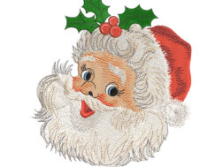 Vintage Santa Claus Embroidery Design