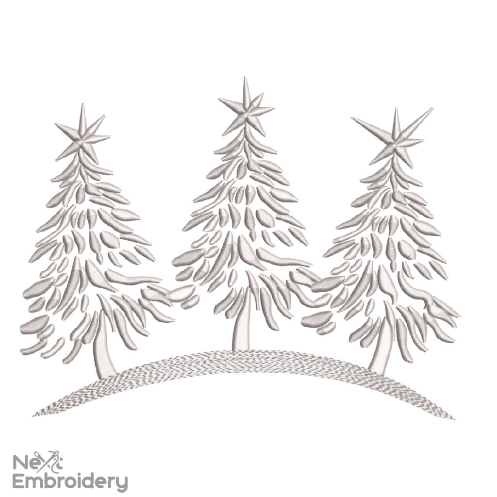 Mini Christmas Tree Truck Embroidery Design - NextEmbroidery