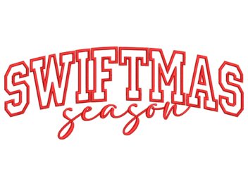Swiftmas Season Embroidery Design, Merry Christmas Swiftmas Machine