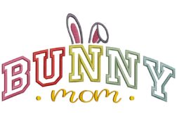 Bunny Mom Embroidery Design