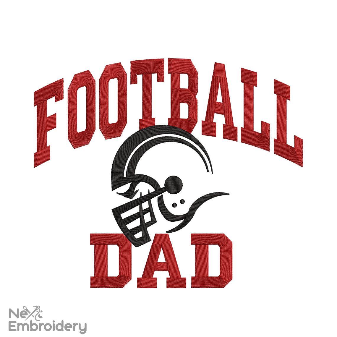 Football Dad Embroidery Design, American Football Super Bowl Embroidery Design