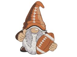 Gnome American Football Embroidery Design