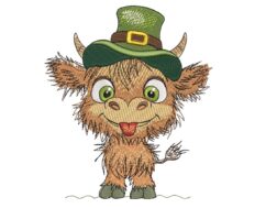 Lucky Highland Cow Embroidery Designs