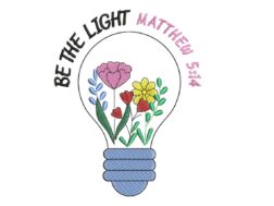 Be the light embroidery design
