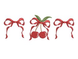 Coquette Cherry Embroidery Design