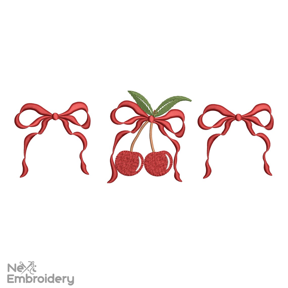 Coquette Cherry Embroidery Design, Love Embroidery Design, Machine Embroidery Design, Instant Download