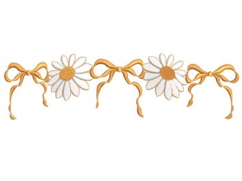 Coquette Daisys Embroidery Design, Floral Embroidery Design, Machine Embroidery Design, Instant Download