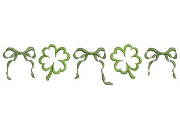 Coquette Shamrock Embroidery Designs, St Patricks Day Lucky Holiday Embroidery Designs, Irish, Shamrock, Lucky, Happy, Instant Download
