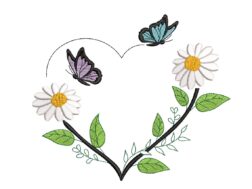 Daisies Wreath Embroidery Design