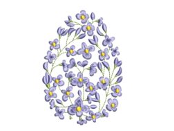 Floral Easter Egg Embroidery Design