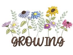 Growing Embroidery Design