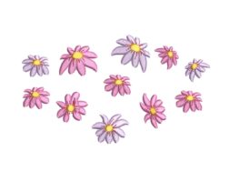Mini Wildflowers Embroidery Design