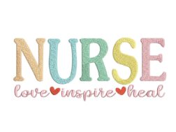 Nurse embroidery design
