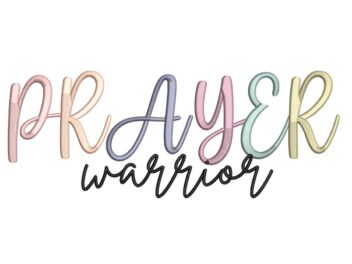Prayer Warrior Embroidery Design, Easter Embroidery Designs, Instant Download