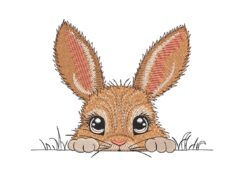 Rabbit Easter Embroidery Design