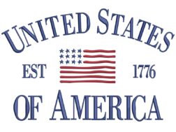 America United States Embroidery Designs