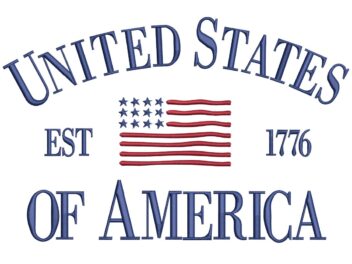 America United States Embroidery Designs, USA Patriotic Embroidery Designs, Instant Download